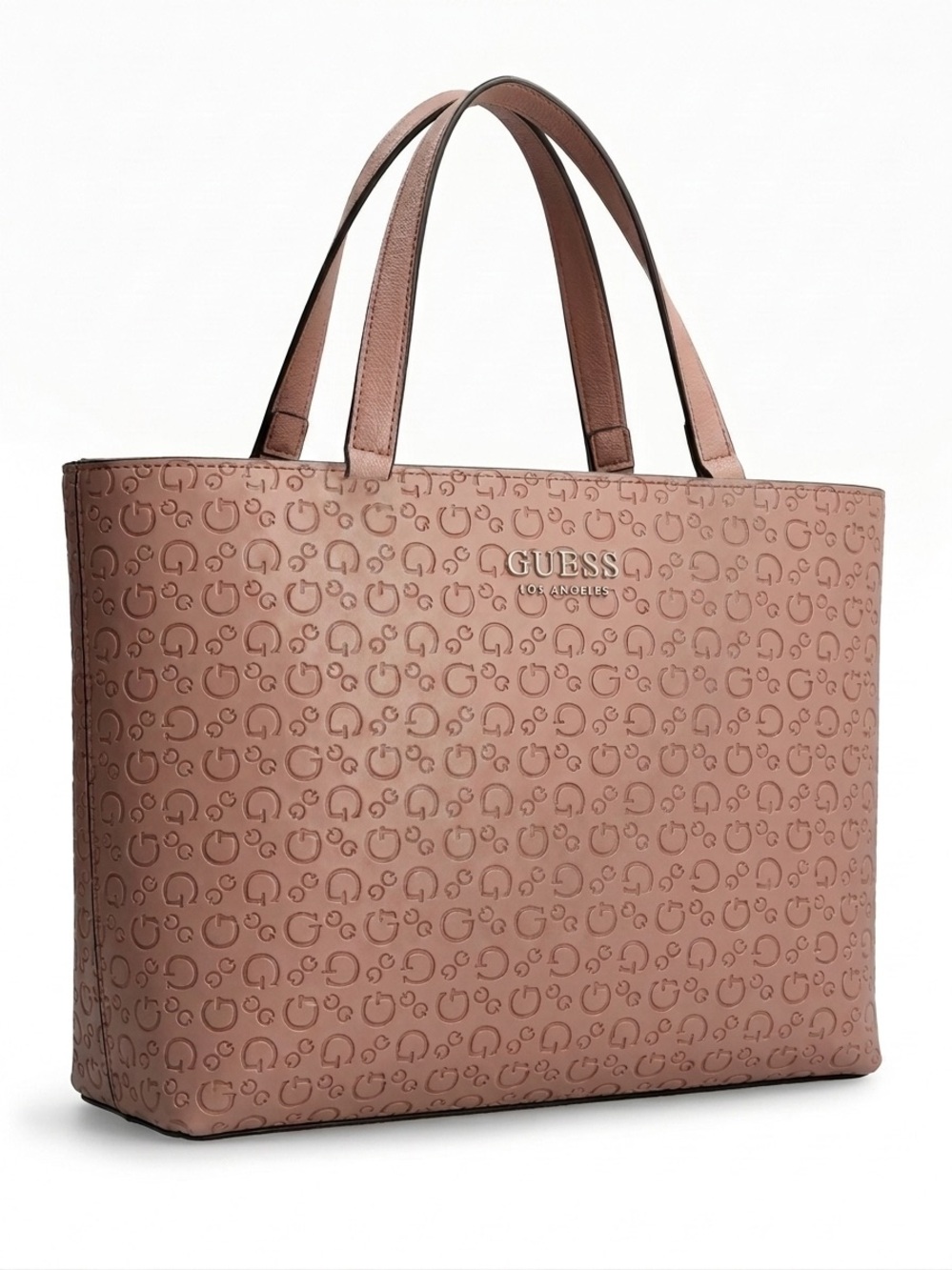 GUESS Muave Embossed Tote Bag